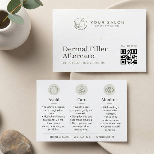 White Minimal Dermal Filler Care Guide QR Code