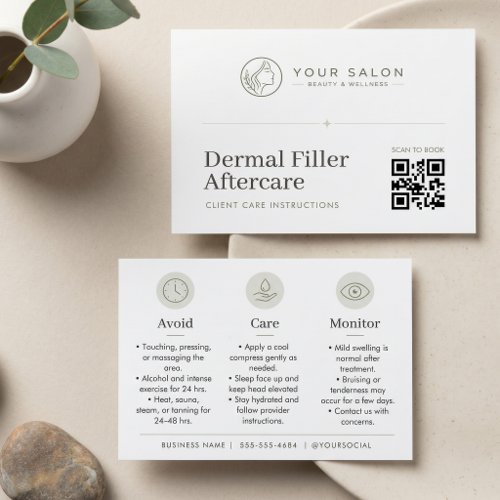 White Minimal Dermal Filler Care Guide QR Code