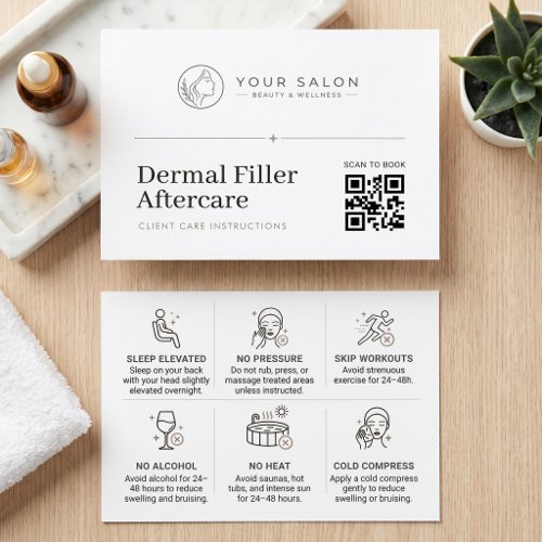 White Minimal Filler Aftercare QR Code Logo