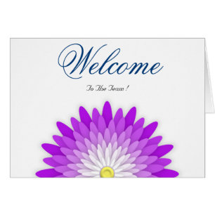White Minimal Lotus Welcome Wishing Cards