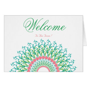 White Minimal Lotus Welcome Wishing Cards