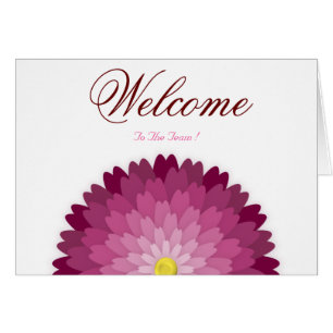 White Minimal Lotus Welcome Wishing Cards