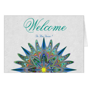 White Minimal Lotus Welcome Wishing Cards