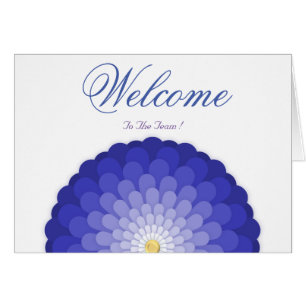 White Minimal Lotus Welcome Wishing Cards