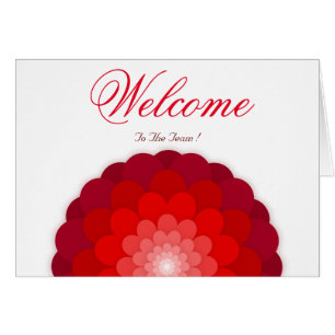 White Minimal Lotus Welcome Wishing Cards