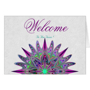 White Minimal Yellow Gold Lotus Welcome Wishing Cards