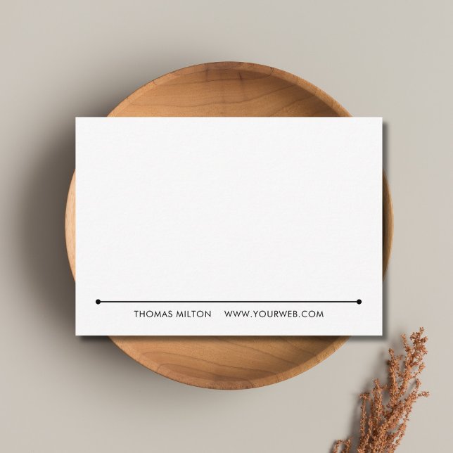 White Minimalist Black Typography Professional  Note Card (Creator Uploaded)