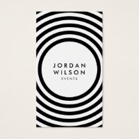 White Minimalist Circles Geometric Social Media Business Card