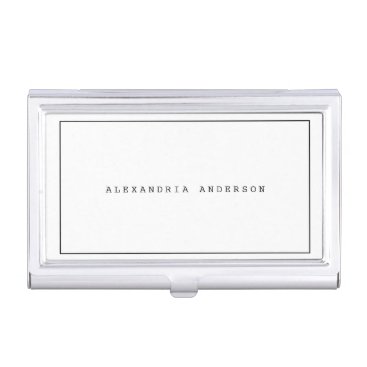 White Minimalist Lawyer Professional Card Case White Minimalist Lawyer Professional Card Case