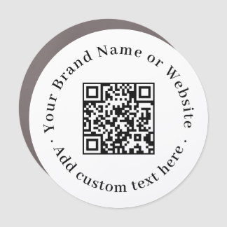White Minimalist QR | Clean Simple Scan Me Design Car Magnet