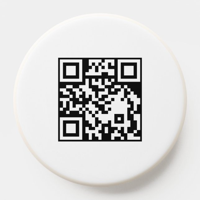 White Minimalist QR | Modern Clean Simple Scan PopSocket (Popsocket)