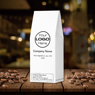 White Minimalistic Business Logo Roasted Coffee