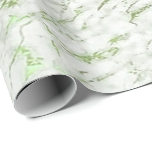 White Mint Green Carrara Marble Stone VIP Luxury Wrapping Paper