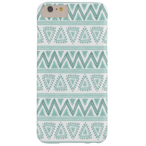 White  Mint_green Tribal Geometric Pattern Barely There iPhone 6 Plus Case