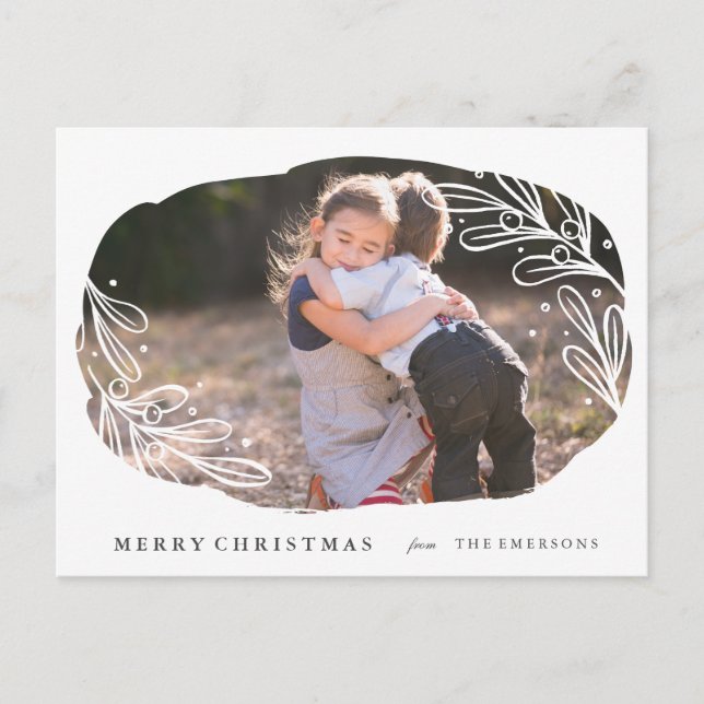 White Mistletoe - Holiday Postcard (Front)