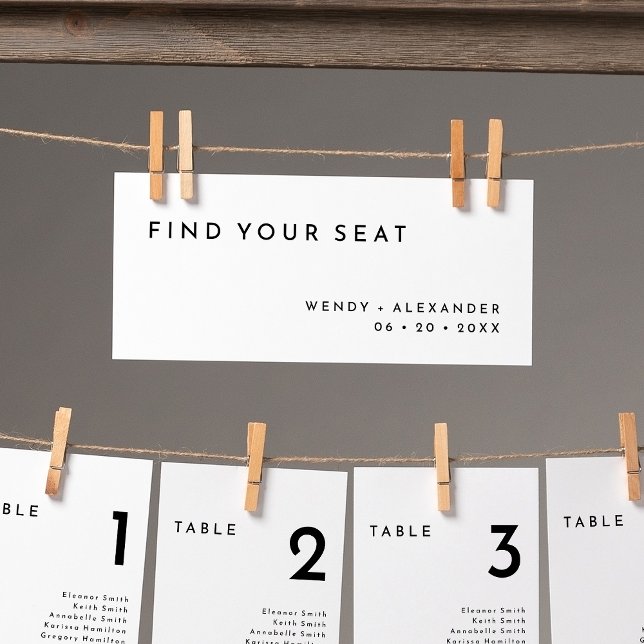 White Modern Bold Hanging Seating Chart Header (Creator Uploaded)