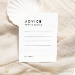 White Modern Bold Wedding Advice Card<br><div class="desc">Introducing our White Modern Bold Wedding Advice Card design, a true representation of modern minimalism and elegance. With its unique blend of creative and chic design elements, this design is perfect for those seeking a polished and bold aesthetic on their special day. Our chic off-set typography adds a touch of...</div>