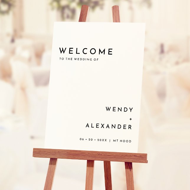 White Modern Bold Wedding Welcome Foam Board (Creator Uploaded)