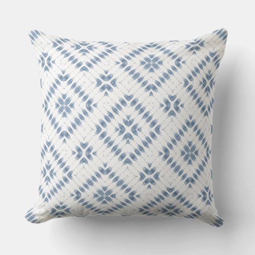 White Modern Coastal Throw Pillow