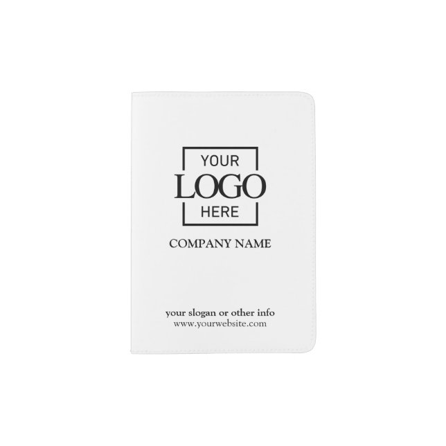 White Modern Custom Professional Business Travel Passport Holder (Front)
