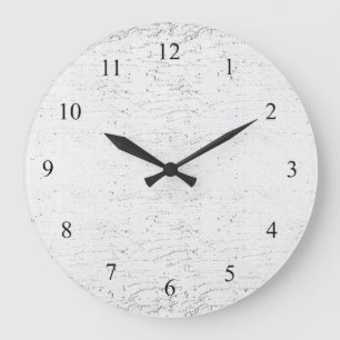 White Modern Marble Textured Wall Clock