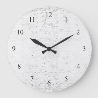 White Modern Marble Textured Wall Clock