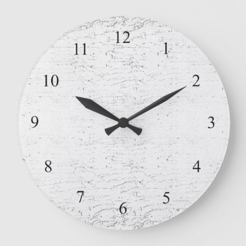 White Modern Marble Textured Wall Clock
