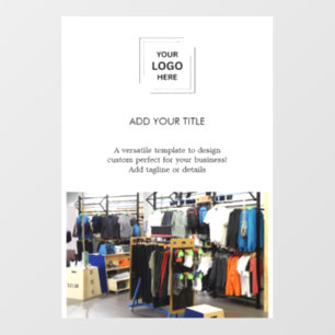 White Modern Minimalist Business Logo Photo Wall  Wall Decal