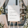 White Modern Minimalist Wedding Welcome Sign