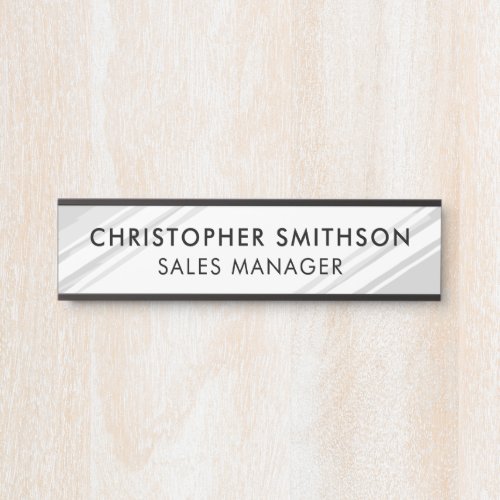  White Modern Professional Plate Changeable Office Door Sign