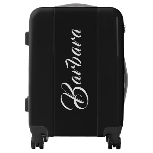 White Modern Typography On  Black Background Luggage