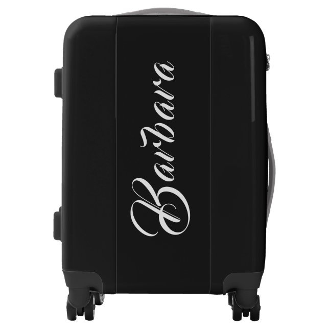 White Modern Typography On  Black Background Luggage (Front)