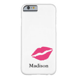 White Monogram iPhone 6 Case with a Kiss