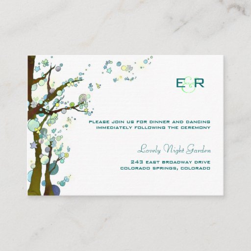 Customizable BridalHeaven Lovely Night Reception Card (3.5x2.5) Business Card Templates