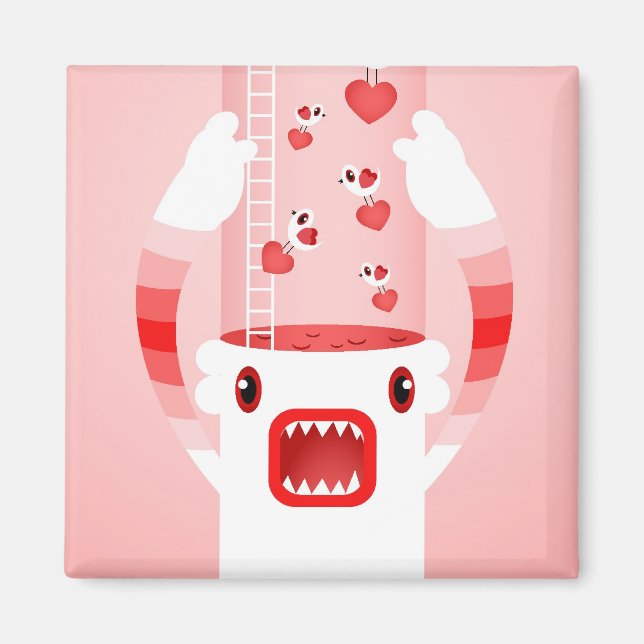 white monster magnet (Front)