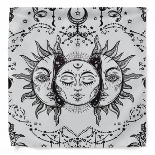 White Moon Mandala Bandana