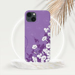 White Morning Glory Climbing Vine With Purple Iphone 13 Case at Zazzle