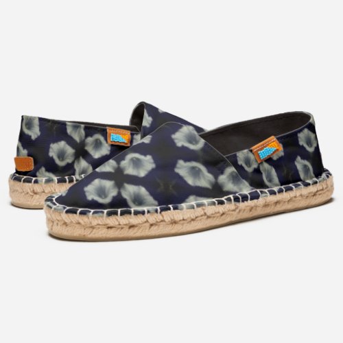 White Morning Glory Floral Nature Pattern Espadrilles