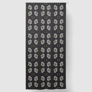 White Morning Glory Floral Pattern Blackout Curtains