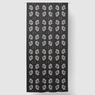 White Morning Glory Floral Pattern Blackout Curtains