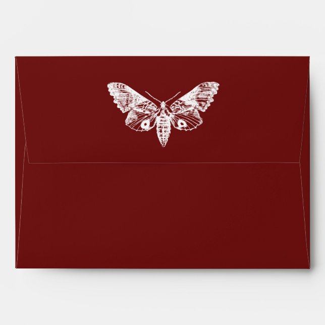 White Moth Envelope A7 (Back (Top Flap))