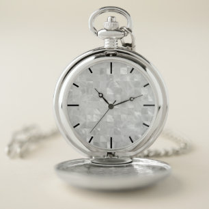 White Mother of Pearl Dial Pocket Watch