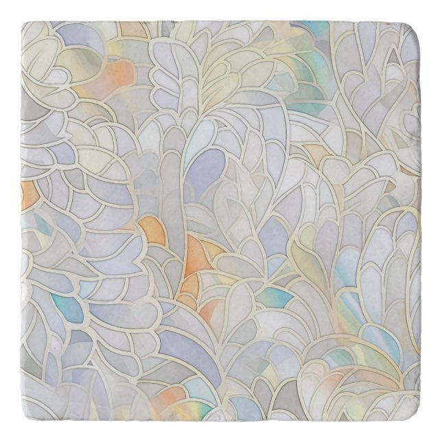 White mother of pearl  trivet (Front)