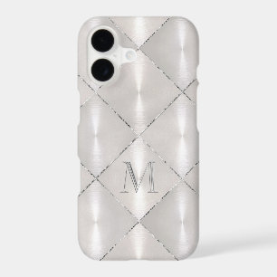 White Mother of Pearl with SilverMonogram iPhone 17 Case