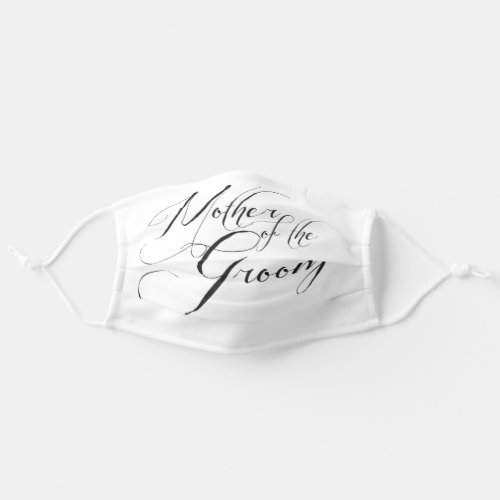 White  Mother of The Groom  Wedding Day Facemask Adult Cloth Face Mask