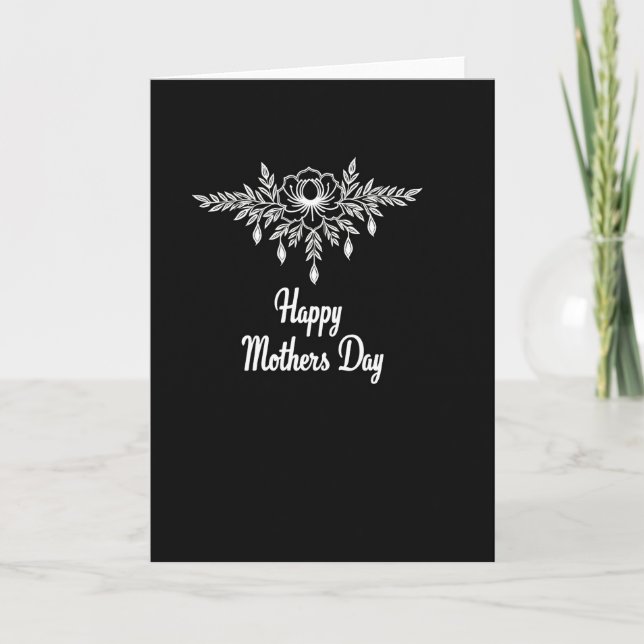 White Mothers Day Script Card (Front)