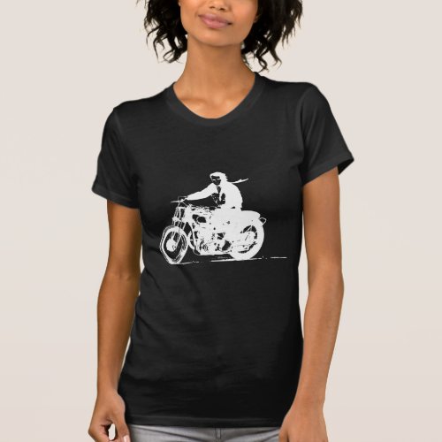 White Motorcycle T_Shirt