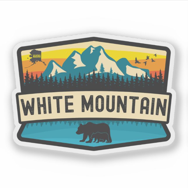 White Mountain, Alaska Sticker (Front)