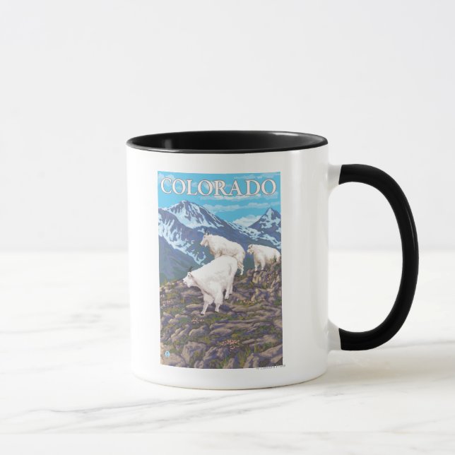 White Mountain Goat FamilyColorado Mug (Right)
