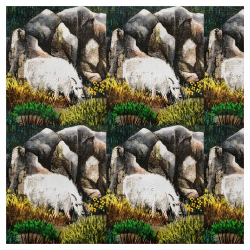 White Mountain Goat Junior Fabric